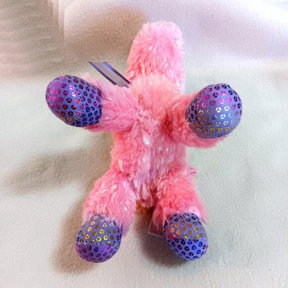 Homerbest plush unicorn 9" pink, sparkly, rainbow mane & tail - Picture 3 of 5